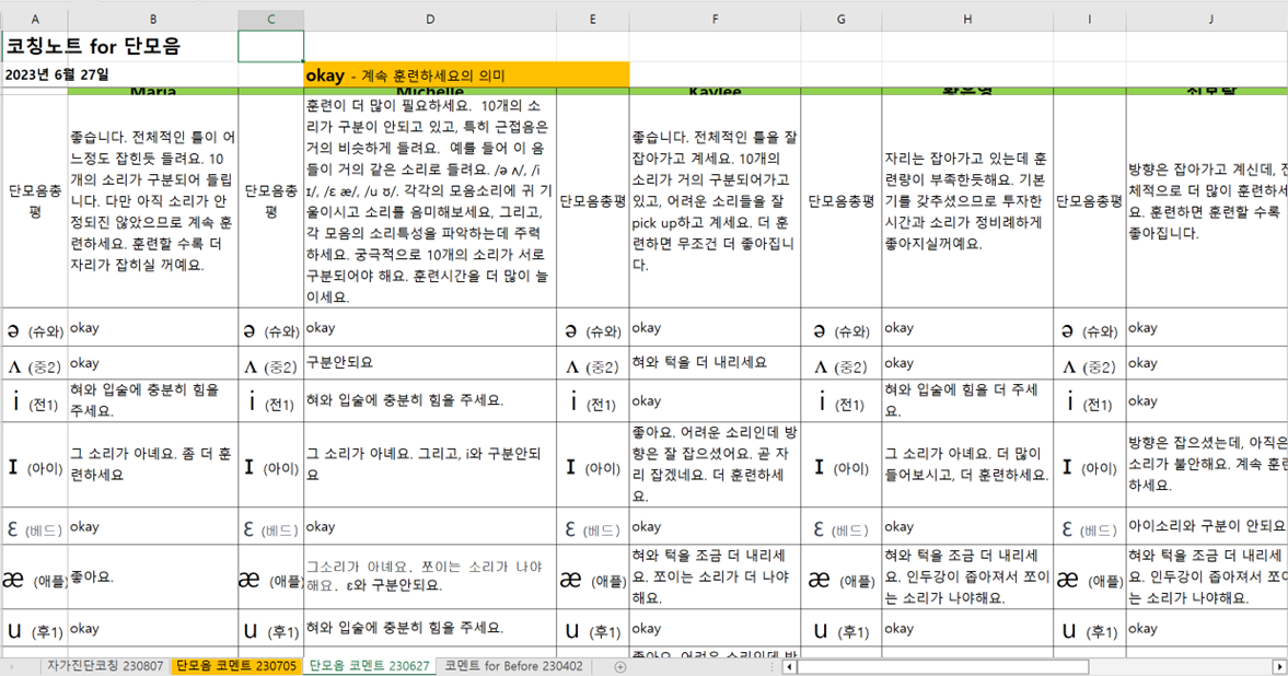 1 코칭 엑셀 v5 for use 1 코칭 엑셀 v5 for use